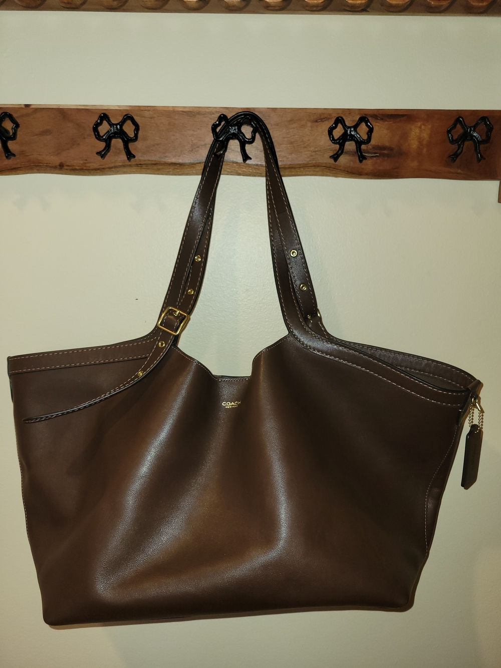 Coach Gramercy Brown Leather Tote Bag